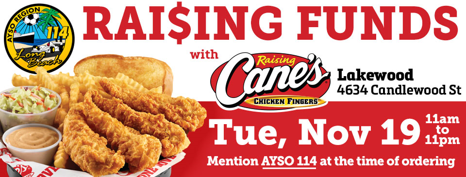 Raising Cane's Fundraiser Nov 19